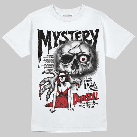 Jordan 4 “Black Cat” (2025) DopeSkill T-Shirt Mystery Ghostly Grasp Graphic Streetwear - White
