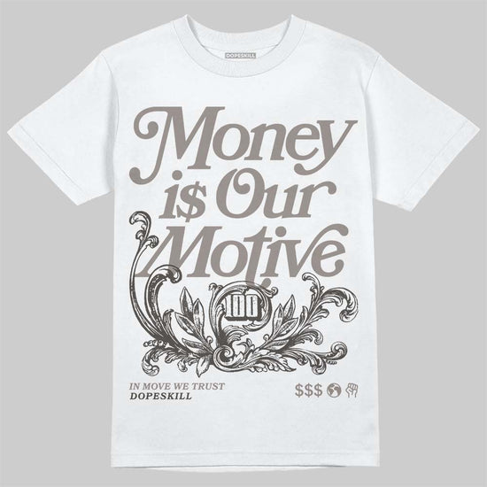 New Balance 2002R Protection Pack "Rain Cloud" DopeSkill T-Shirt Money Is Our Motive Typo Graphic Streetwear - White