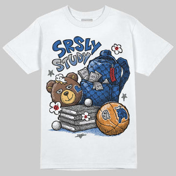 Jordan 3 "True Blue" DopeSkill T-Shirt SRSLY Study Graphic Streetwear - White