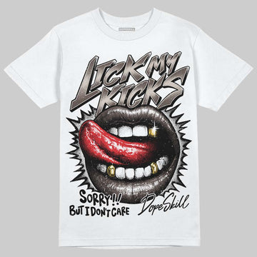 Adidas Samba OG White Black Clear Granite DopeSkill T-Shirt Lick My Kicks Graphic Streetwear - WHite