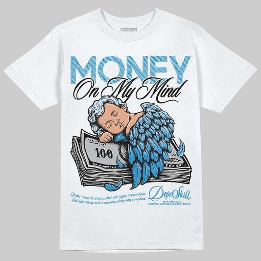 Jordan 4 Denim “Worn Blue” DopeSkill T-Shirt MOMM Graphic Streetwear - White