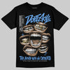 Jordan 5 Black University Blue DopeSkill T-Shirt The Mouth With No Droughts Graphic Streetwear - Black