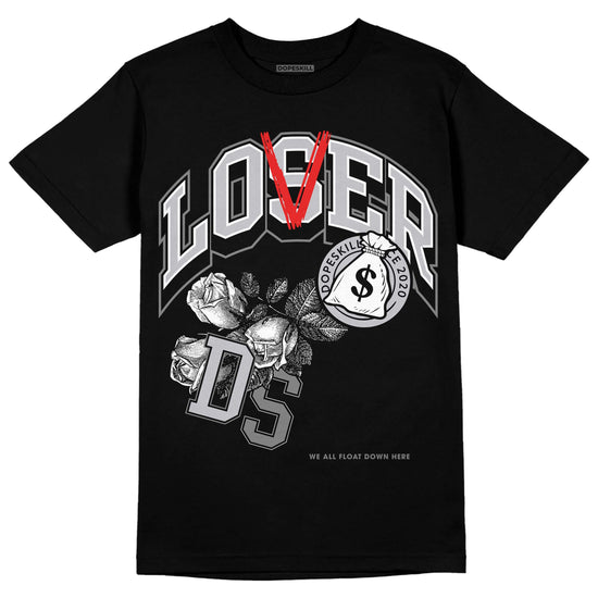 Grey Sneakers DopeSkill T-Shirt Loser Lover Graphic Streetwear - Black