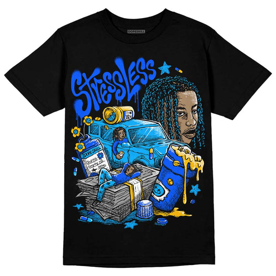 Royal Blue Sneakers DopeSkill T-Shirt Stressless Graphic Streetwear - Black