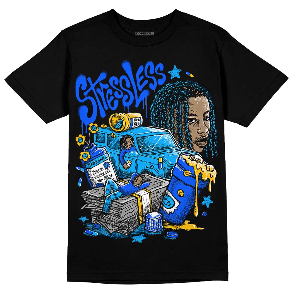 Royal Blue Sneakers DopeSkill T-Shirt Stressless Graphic Streetwear - Black