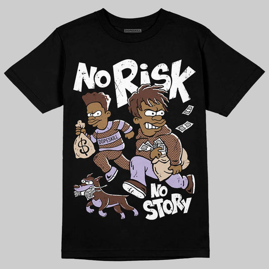 Harris Tweed x Wmns Dunk Low 'Sesame' DopeSkill T-Shirt No Risk No Story Graphic Streetwear - Black