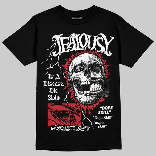 Jordan 4 “Flight Club” DopeSkill T-Shirt Jealousy Graphic Streetwear - Black