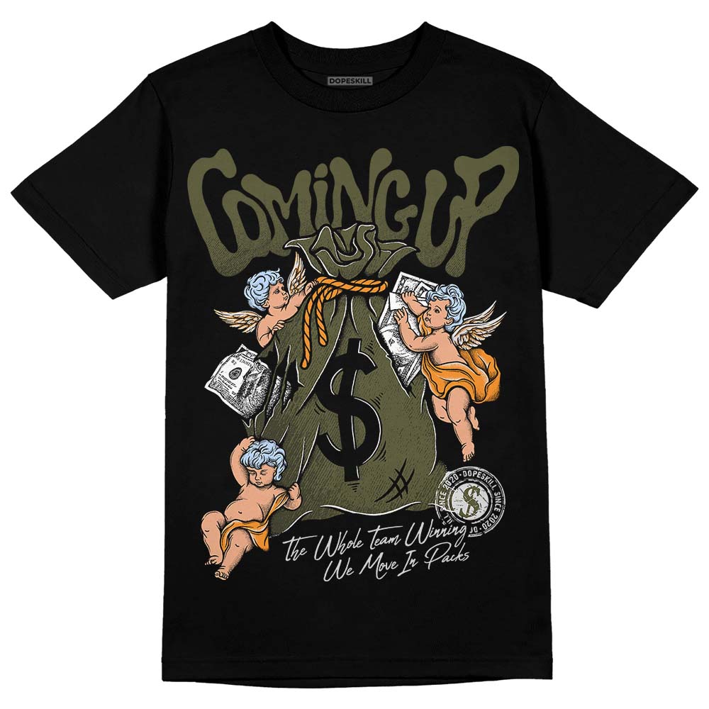 Jordan 5 "Olive" DopeSkill T-Shirt Money Bag Coming Up Graphic Streetwear - Black