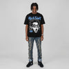 Black University Blue 5s DopeSkill Oversize Print T-Shirt Rich Soon Graphic