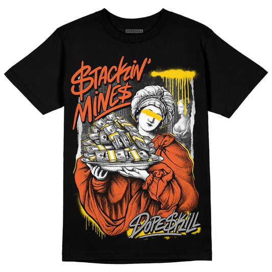 Jordan 3 Georgia Peach DopeSkill T-Shirt Stackin Mines Graphic Streetwear - Black