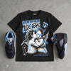 Black University Blue 5s DopeSkill T-Shirt Certified Lover Graphic