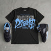 Black University Blue 5s DopeSkill T-Shirt Dope Dreams Graphic