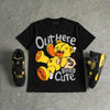 Black Tour Yellow AJ 4 Thunder DopeSkill T-Shirt Out Here Being Cute Graphic