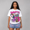 Triple Pink Dunk DopeSkill Oversize Print T-Shirt Pour Up Graphic