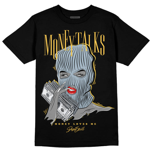 Jordan 13 “Blue Grey” DopeSkill T-Shirt Money  Talks Graphic Streetwear - Black