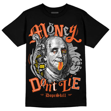 Jordan 3 Georgia Peach DopeSkill T-Shirt Money Don't Lie Graphic Streetwear - Black