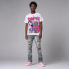 Triple Pink Dunk DopeSkill Oversize Print T-Shirt Pour Up Graphic