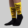 Black Tour Yellow AJ 4 Thunder DopeSkill Sublimated Socks Hustle Graphic