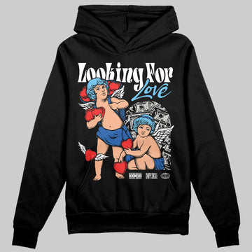 Jordan 12 “Blueberry” DopeSkill Hoodie Sweatshirt Looking For Love Graphic Streetwear - Black