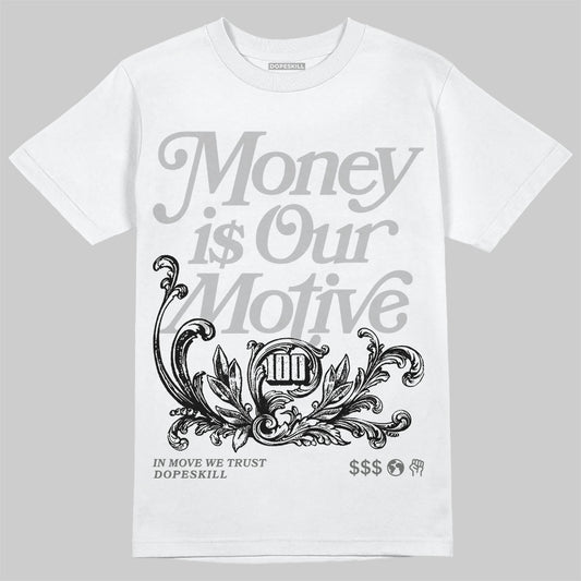 New Balance 2002R ‘Steel Orca’ DopeSkill T-Shirt Money Is Our Motive Typo Graphic Streetwear - White