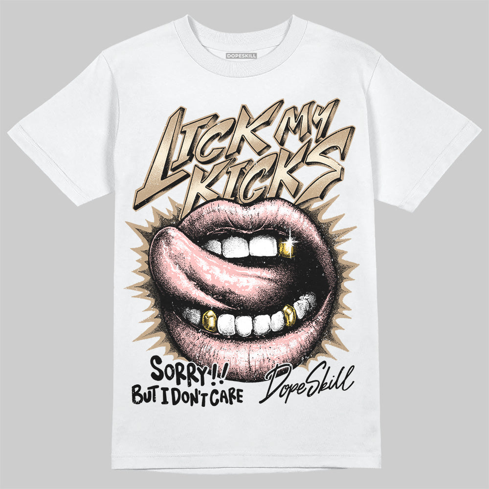 Nike Air Force 1 Low Canvas “Linen” DopeSkill T-Shirt Lick My Kicks Graphic Streetwear - White