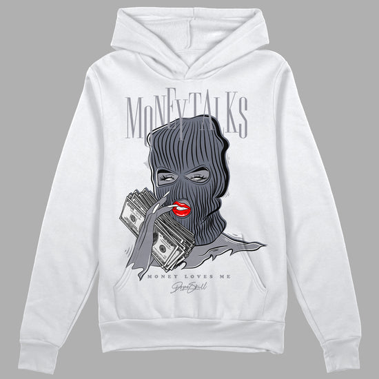 Jordan 14 Retro 'Stealth' DopeSkill Hoodie Sweatshirt Money Talks Graphic Streetwear - White