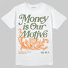Jordan 4 Retro OG SP Undefeated (2025) DopeSkill T-Shirt Money Is Our Motive Typo Graphic Streetwear - White 