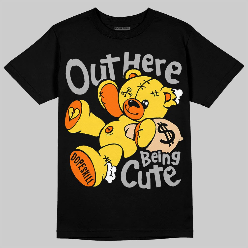 Jordan 4 Thunder DopeSkill T-Shirt Out Here Being Cute Graphic Streetwear - Black