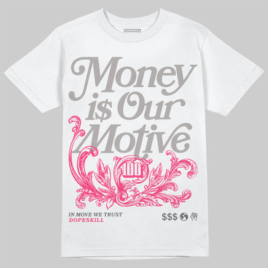 Jordan 3 “Wings” DopeSkill T-Shirt Money Is Our Motive Typo Graphic Streetwear - WHite