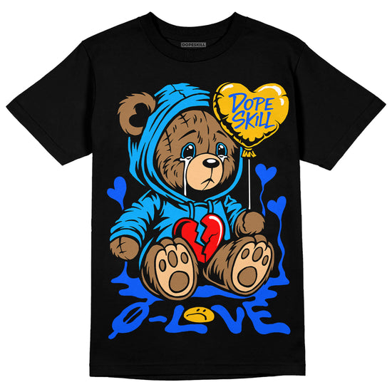 Royal Blue Sneakers DopeSkill T-Shirt Broken Bear Graphic Streetwear - Black