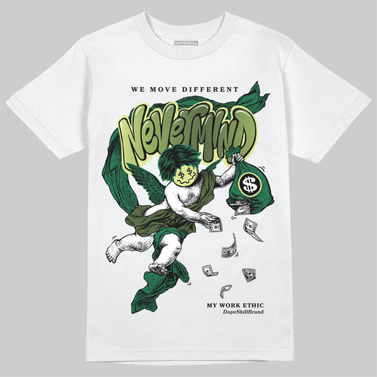 Foamposite Pro 'Pine Green' DopeSkill T-Shirt Nevermind Graphic Streetwear - White