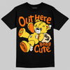 Jordan 4 Thunder DopeSkill T-Shirt Out Here Being Cute Graphic Streetwear - Black