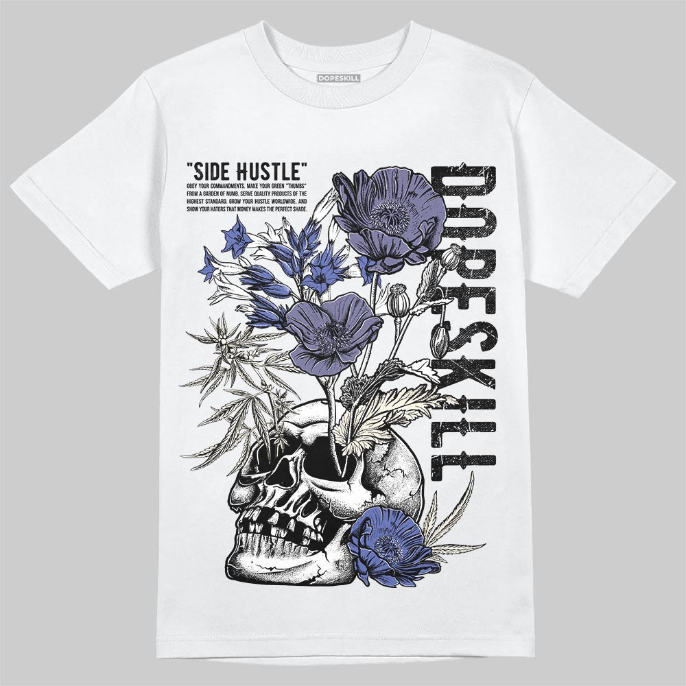 Air Max 90 x Patta Sapphire and Particle Grey DopeSkill T-Shirt Side Hustle Graphic Streetwear - White