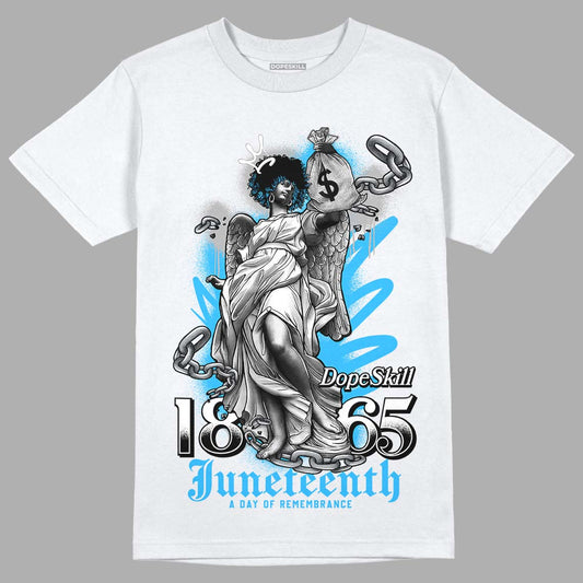 Jordan 2 Low "University Blue" DopeSkill T-Shirt Juneteenth Graphic Streetwear - White