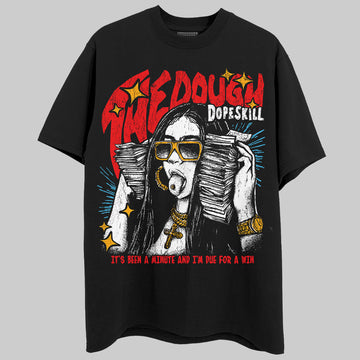 Red Sneakers DopeSkill T-Shirt The Dough Graphic Streetwear - Black