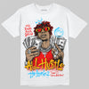 Red Sneakers DopeSkill T-Shirt All Hustle No Luck Graphic Streetwear - White 