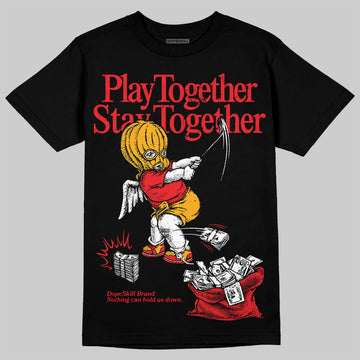 Red Sneakers DopeSkill T-Shirt Play together, Stay together Graphic Streetwear - Black