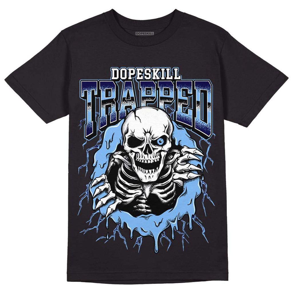 Jordan 6 University Blue DopeSkill T-Shirt Trapped Halloween Graphic Streetwear - Black