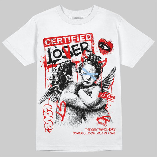 Jordan 11 Retro Cherry DopeSkill T-Shirt Certified Lover Graphic Streetwear - White 