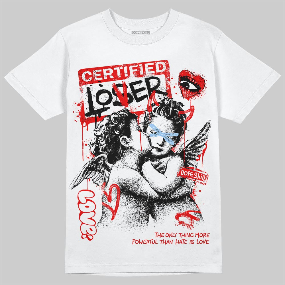 Jordan 11 Retro Cherry DopeSkill T-Shirt Certified Lover Graphic Streetwear - White 