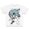 Jordan 4 Retro GS “Blue Chill” DopeSkill Toddler Kids T-shirt Nevermind Graphic Streetwear - White 