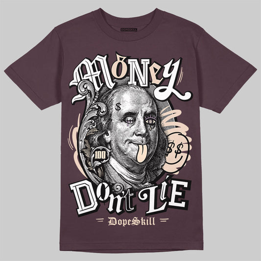 A Ma Maniere x Air Jordan 4 "Phantom" DopeSkill Maroon T-shirt Money Don't Lie Graphic Streetwear