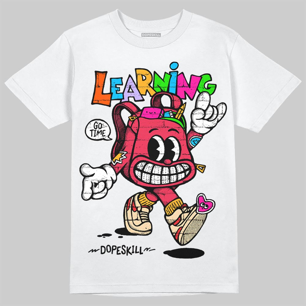 Red Sneakers DopeSkill T-Shirt Learning Graphic Streetwear - White