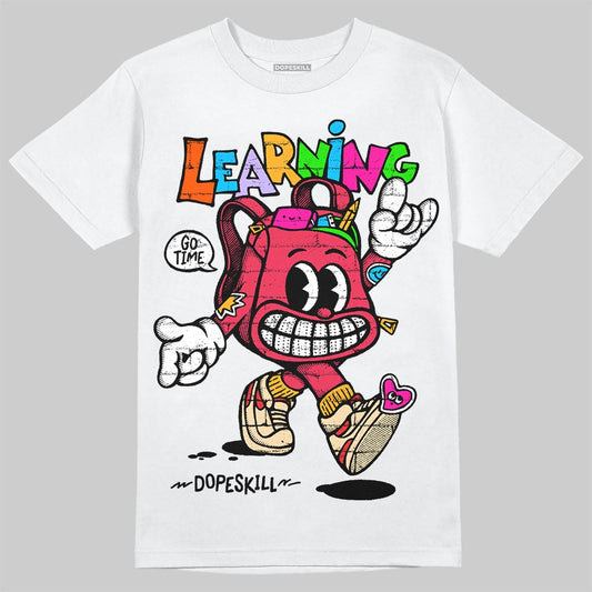 Red Sneakers DopeSkill T-Shirt Learning Graphic Streetwear - White