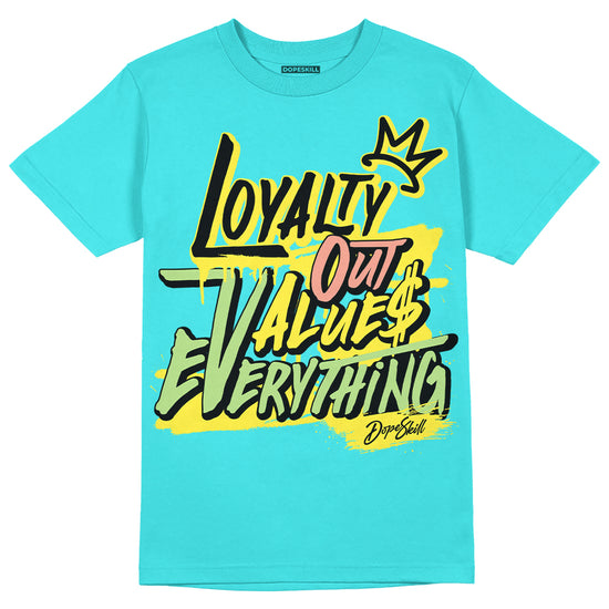 New Balance 9060 “Cyan Burst” DopeSkill Virtual Blue T-Shirt LOVE Graphic Streetwear