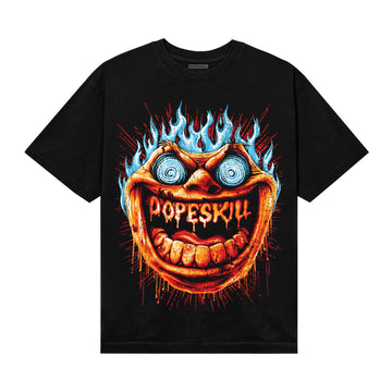 Red Sneakers DopeSkill T-Shirt Hellfire Graphic Streetwear - Black