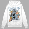 Jordan 13 “Blue Grey” DopeSkill Hoodie Sweatshirt Money Bag Coming Up Graphic Streetwear - White 