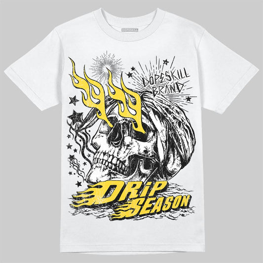 Jordan 4 Thunder DopeSkill T-Shirt Drip Season Graphic Streetwear - White
