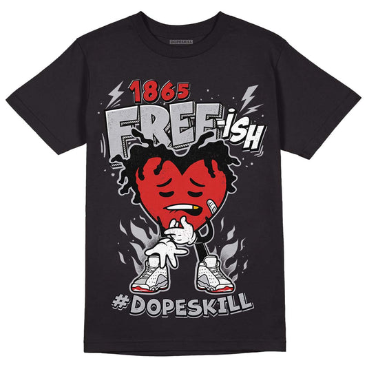 Jordan 13 “Wolf Grey” DopeSkill T-Shirt Free-ish Graphic Streetwear - Black