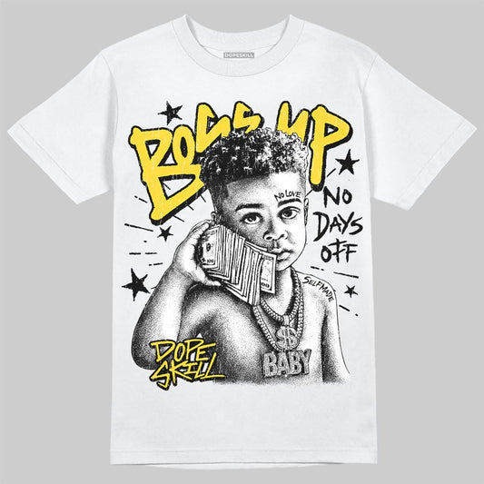 Jordan 4 Thunder DopeSkill T-Shirt Boss Up Graphic Streetwear - White 